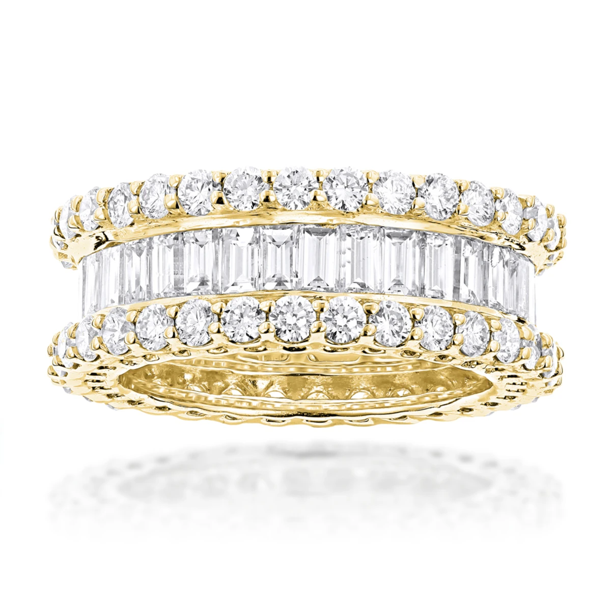 18K White Gold Diamond Eternity Band 5.72ct 4 18K White Gold Diamond Eternity Band 5.72ct - Image 2
