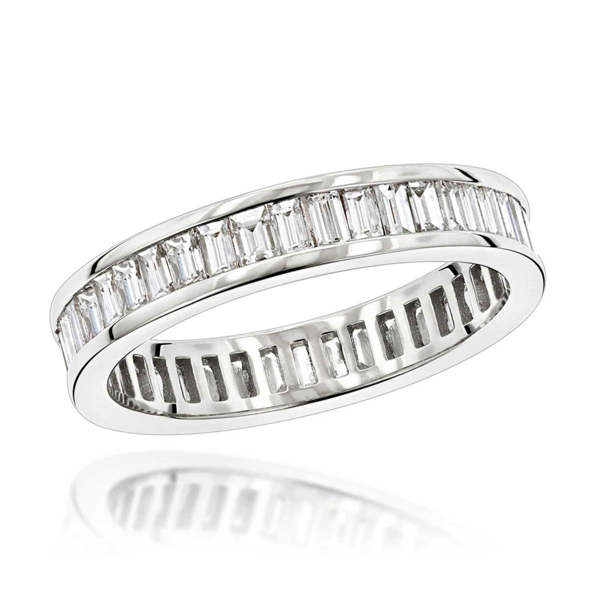 18K White Gold Diamond Eternity Ring 2.72ct 3 18K White Gold Diamond Eternity Ring 2.72ct