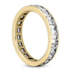 Thin 18K White Gold Diamond Eternity Ring 3.57ct -H'Hen Sale Store 18k gold diamond eternity ring 357ct p 30416 back yellow 20220426