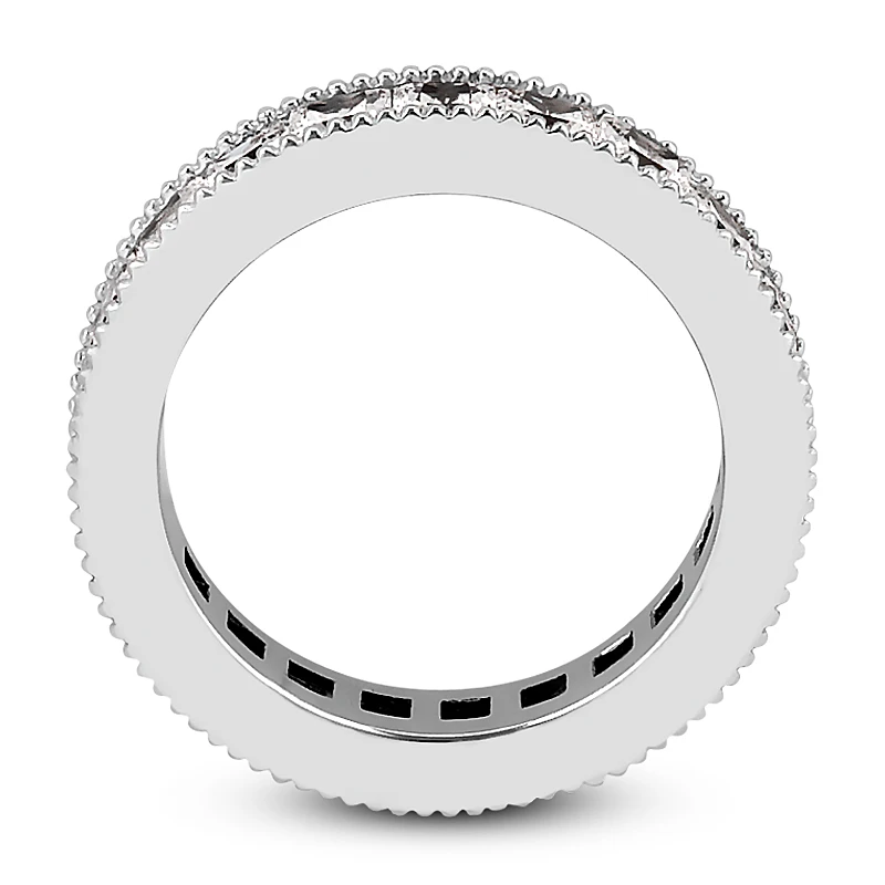 18K White Gold Diamond Eternity Ring 3.74ct 9 18K White Gold Diamond Eternity Ring 3.74ct - Image 7