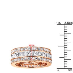 18K White Gold Round & Princess Diamond 5 Carat Eternity/Anniversary Band 21 18K White Gold Round & Princess Diamond 5 Carat Eternity/Anniversary Band -H'Hen Sale Store 18k gold diamond eternity rings collection item 5ctw p 23030 rulerro