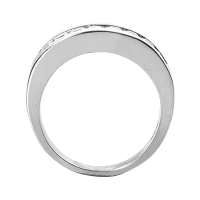 18K White Gold Diamond Men's Wedding Ring 2ct 5 18K White Gold Diamond Men's Wedding Ring 2ct - Image 3