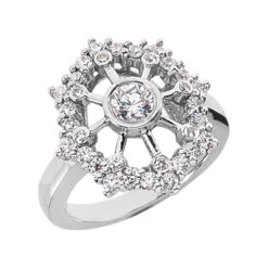 18K White Gold Diamond Right Hand Ring 0.93ct