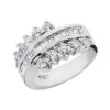 18K White Gold Diamond Right Hand Ring 2ct