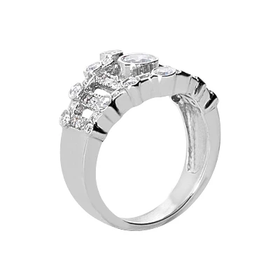 18K White Gold Diamond Right Hand Women's Ring 0.75ct 5 18K White Gold Diamond Right Hand Women's Ring 0.75ct - Image 3
