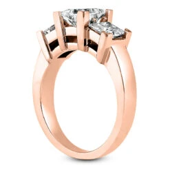 Thin 18K White Gold Diamond Three Stones Engagement Ring 0.80ct 3.5mm -H'Hen Sale Store 18k gold diamond three stones engagement ring 080ct p 33270 back rose 20220426