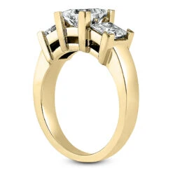 Thin 18K White Gold Diamond Three Stones Engagement Ring 0.80ct 3.5mm -H'Hen Sale Store 18k gold diamond three stones engagement ring 080ct p 33270 back yellow 20220426