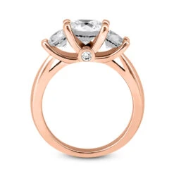 Thin 18K White Gold Diamond Three Stones Engagement Ring 1.04ct -H'Hen Sale Store 18k gold diamond three stones engagement ring 104ct p 33388 additional rose