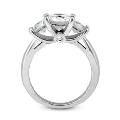 Thin 18K White Gold Diamond Three Stones Engagement Ring 1.04ct -H'Hen Sale Store 18k gold diamond three stones engagement ring 104ct p 33388 additional white