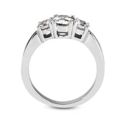 Thin 18K White Gold Diamond Three Stones Engagement Ring 1.05ct 3.7mm -H'Hen Sale Store 18k gold diamond three stones engagement ring 105ct p 33530 additional white