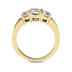 Thin 18K White Gold Diamond Three Stones Engagement Ring 1.05ct 3.7mm -H'Hen Sale Store 18k gold diamond three stones engagement ring 105ct p 33530 additional yellow