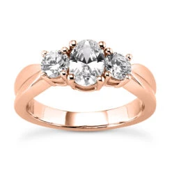 Thin 18K White Gold Diamond Three Stones Engagement Ring 1.05ct 3.7mm -H'Hen Sale Store 18k gold diamond three stones engagement ring 105ct p 33530 rose 20220426