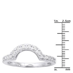 18K White Gold Diamond Wedding Band 0.16ct 19 18K White Gold Diamond Wedding Band 0.16ct -H'Hen Sale Store 18k gold diamond wedding band 016ct p 29849 rulerwh