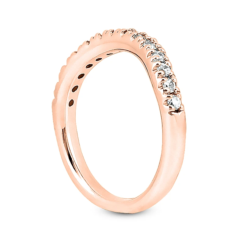 Thin 18K White Gold Diamond Wedding Band 0.30ct 8 Thin 18K White Gold Diamond Wedding Band 0.30ct - Image 6