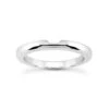 Wedding Band With A Curve For Engagement Ring 18K White Gold 2.5mm