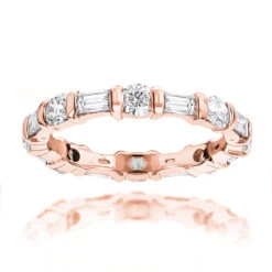 Thin 18K White Gold Eternity Band Round Baguette Diamonds 2.05ct -H'Hen Sale Store 18k gold eternity band round baguette diamonds 310ct p 23023 ro