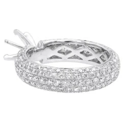 18K White Gold Eternity Diamond Engagement Ring Setting 2.31 -H'Hen Sale Store 18k gold eternity diamond engagement ring setting 231 p 6062 backwh