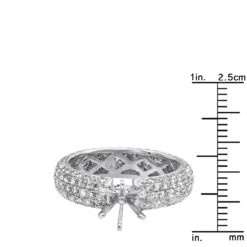 18K White Gold Eternity Diamond Engagement Ring Setting 2.31 -H'Hen Sale Store 18k gold eternity diamond engagement ring setting 231 p 6062 rulerwh