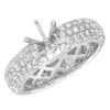 18K White Gold Eternity Diamond Engagement Ring Setting 2.31