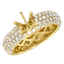 18K White Gold Eternity Diamond Engagement Ring Setting 2.31 -H'Hen Sale Store 18k gold eternity diamond engagement ring setting 231 p 6062 ye