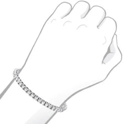 18K White Gold Inline Round Diamond Tennis Bracelet For Women 6.69ct VS Diamonds 13 18K White Gold Inline Round Diamond Tennis Bracelet For Women 6.69ct VS Diamonds -H'Hen Sale Store 18k gold inline round diamond tennis bracelet 669ct vs diamonds bodwh