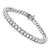 18K White Gold Inline Round Diamond Tennis Bracelet For Women 6.69ct VS Diamonds