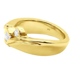 18K Yellow Gold Ladies Diamond Ring 0.31ct -H'Hen Sale Store 18k gold ladies diamond ring 031ct p 31960 back yellow