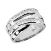 18K White Gold Ladies Diamond Ring 1.30ct 11.2mm