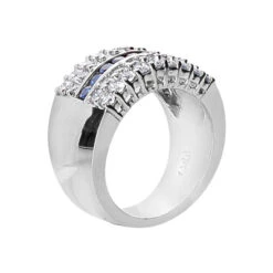 18K White Gold Ladies Diamond Ring 1.35ct 11.8mm -H'Hen Sale Store 18k gold ladies diamond ring 135ct p 32050 back white 20220420 20220426