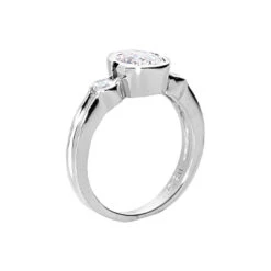 Thin 18K White Gold Ladies Diamond Ring 1.43ct -H'Hen Sale Store 18k gold ladies diamond ring 143ct p 32170 back white 20220426