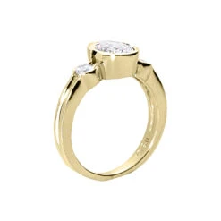 Thin 18K White Gold Ladies Diamond Ring 1.43ct -H'Hen Sale Store 18k gold ladies diamond ring 143ct p 32170 back yellow 20220426