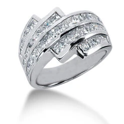 18K White Gold Ladies Diamond Ring 1.91ct