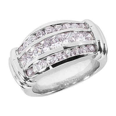 18K White Gold Ladies Diamond Ring 2.09ct 3 18K White Gold Ladies Diamond Ring 2.09ct