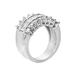 18K White Gold Ladies Diamond Ring 2.31ct 11.8mm -H'Hen Sale Store 18k gold ladies diamond ring 231ct p 32880 back white 20220426