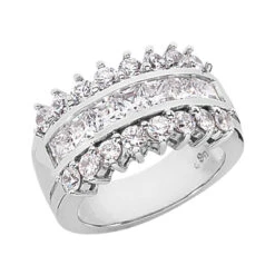 18K White Gold Ladies Diamond Ring 2.31ct 11.8mm