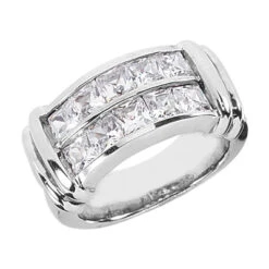 18K White Gold Ladies Diamond Ring 2.70ct 10.2mm