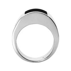 18K White Gold Men's Black Onyx Ring 12.9mm -H'Hen Sale Store 18k gold mens black onyx ring p 31945 back white 20220426