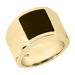 18K White Gold Men's Black Onyx Ring 12.9mm -H'Hen Sale Store 18k gold mens black onyx ring p 31945 yellow 20220426