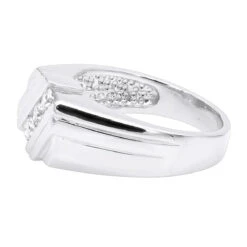 18K Yellow Gold Men's Diamond Ring 0.51ct -H'Hen Sale Store 18k gold mens diamond ring 051ct p 31639 backwh