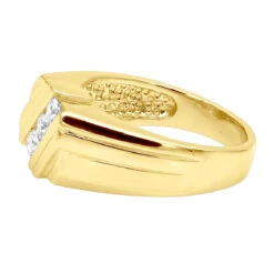 18K Yellow Gold Men's Diamond Ring 0.51ct -H'Hen Sale Store 18k gold mens diamond ring 051ct p 31639 backye