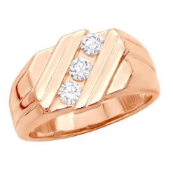 18K Yellow Gold Men's Diamond Ring 0.51ct -H'Hen Sale Store 18k gold mens diamond ring 051ct p 31639 ro