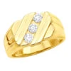 18K Yellow Gold Men's Diamond Ring 0.51ct