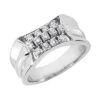 18K White Gold Men's Diamond Ring 0.65ct