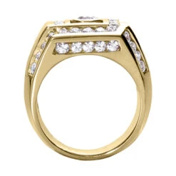 18K White Gold Men's Diamond Ring 1.98ct 9 18K White Gold Men's Diamond Ring 1.98ct -H'Hen Sale Store 18k gold mens diamond ring 198ct p 31685 back yellow 20220426