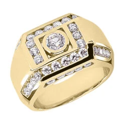 18K White Gold Men's Diamond Ring 1.98ct 7 18K White Gold Men's Diamond Ring 1.98ct -H'Hen Sale Store 18k gold mens diamond ring 198ct p 31685 yellow 20220420 20220426
