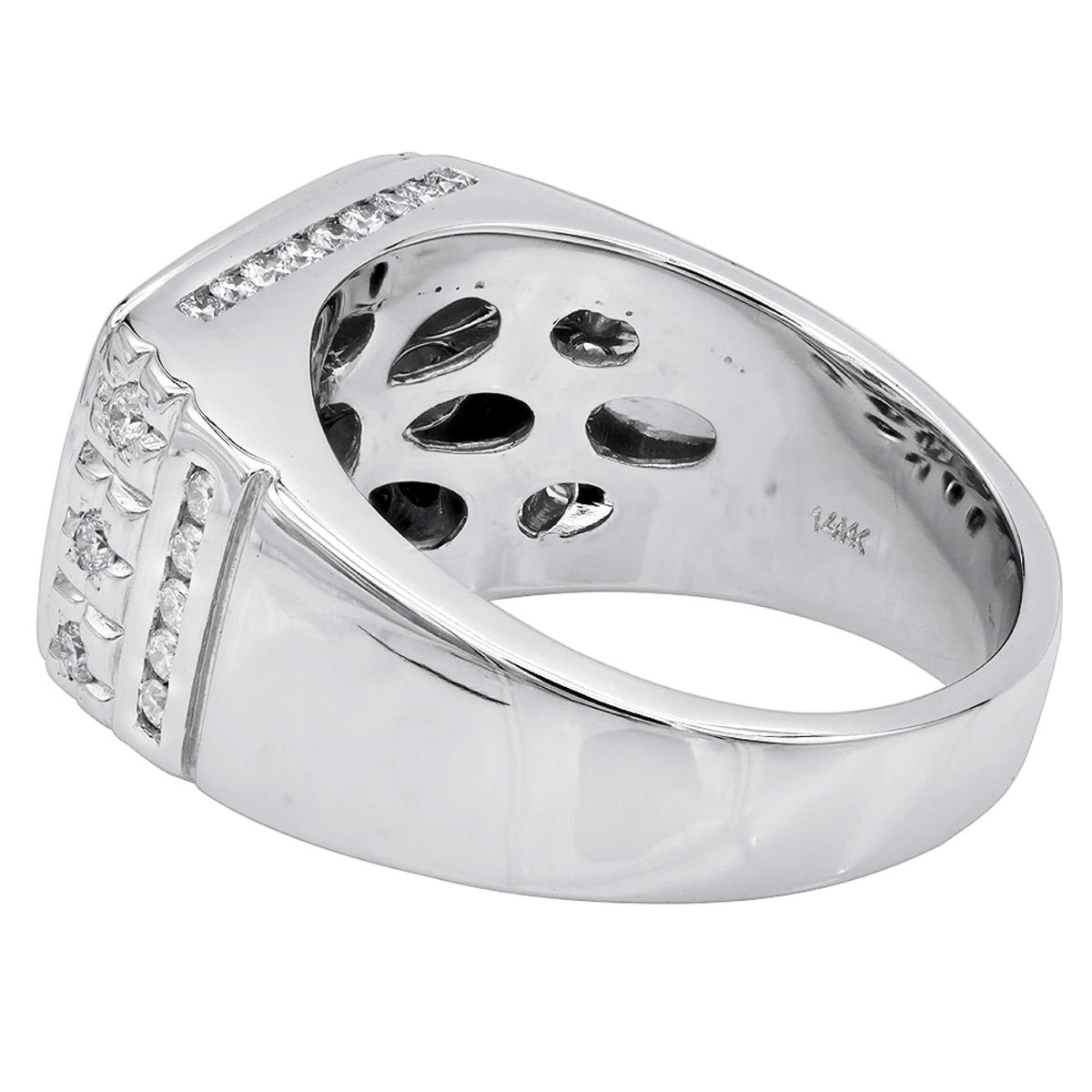 18K White Gold Men's Diamond Ring 2.68ct 6 18K White Gold Men's Diamond Ring 2.68ct - Image 4