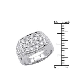 18K White Gold Men's Diamond Ring 2.68ct 17 18K White Gold Men's Diamond Ring 2.68ct -H'Hen Sale Store 18k gold mens diamond ring 268ct p 31898 rulerwh