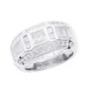 18K White Gold Men's Diamond Statement Ring 3.53ct