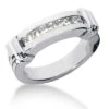 18K White Gold Men's Diamond Wedding Band 0.98ct