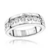 18K White Gold Men's Diamond Wedding Ring 1.10ct -H'Hen Sale Store 18k gold mens diamond wedding ring 110ct p 31087 wh